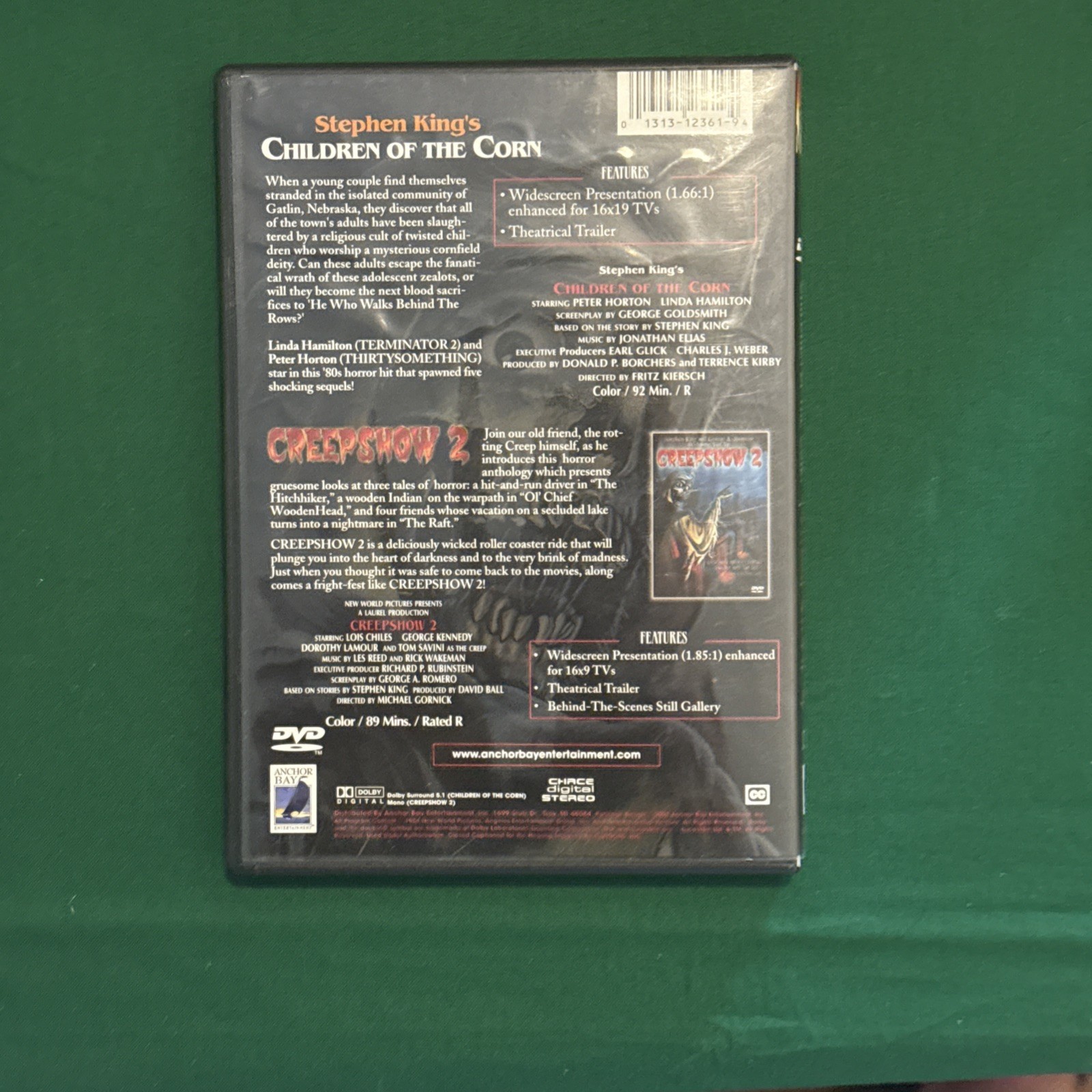 Children Of The Corn & CreepShow 2 DVD Disc Set Double Feature OOP Stephen King