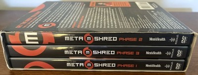 Men's Health - The 21-Day Meta Shred [Phase 1, 2 & 3] (DVD, 2016, 9-Disc Set):VG
