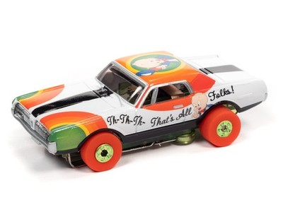 Auto World Thunderjet R33 Looney Tunes Porky Pig - 1968 Mercury Cougar Ho Scale 