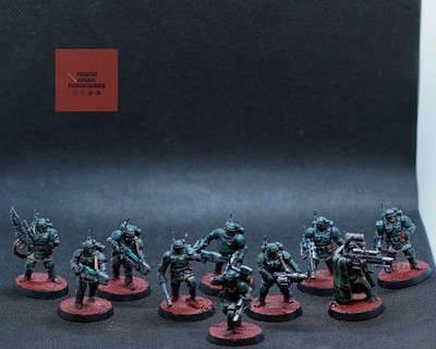 Warhammer 40k Astra Militarum - Painted Kasrkin Kill Team 