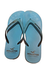 Vintage Hollister Flip Flops Turquoise blue Sandals Men’s 11 Y2k Summer Thongs