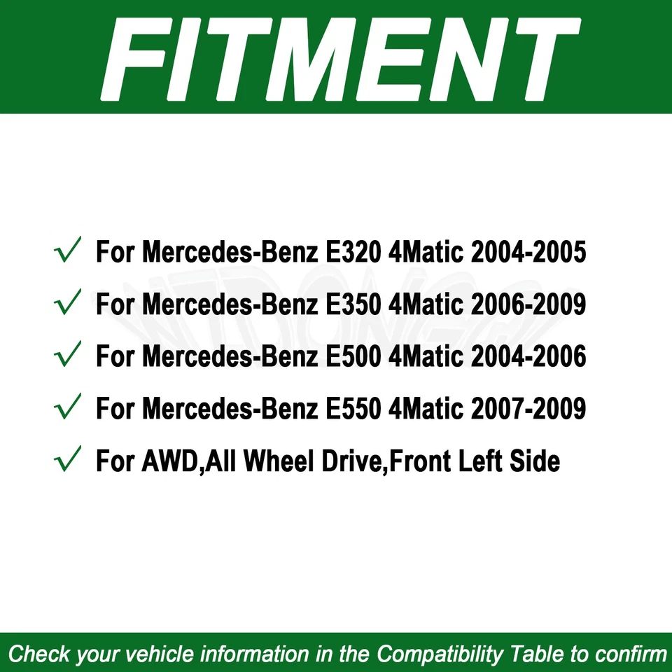 Front Left CV Axle Assembly for Mercedes-Benz E320 E350 E500 E550 4Matic 2004-09 - Image 2 of 4