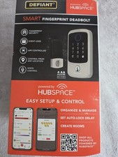 Defiant Smart Fingerprint Single Cylinder Deadbolt Door Lock Satin Nickel WiFi