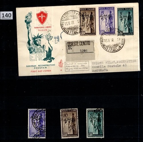 /// ITALY, TRIEST 1949 - FDC+USED - SHIPS