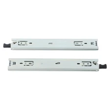 150LB Ball Bearing Drawer Slides 12 Inch Full Extension, Locking Side Mount Rail