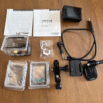 GoPro HERO4 Silver With Battery & Accessories Bundle! (Tested) No SD card