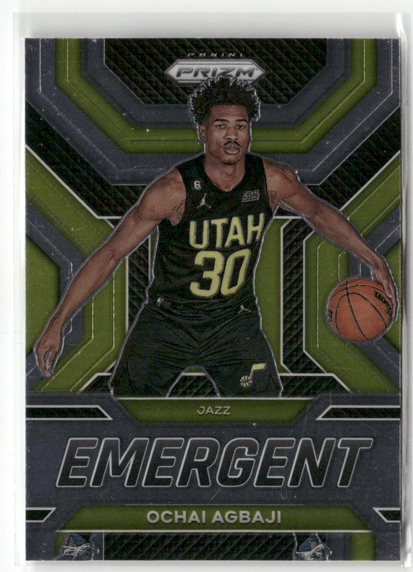 2022-23 Panini Prizm Ochai Agbaji #9 Emergent