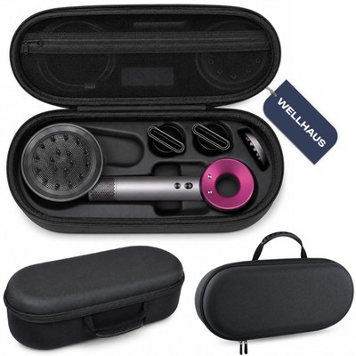 NEU WELLHAUS Reise Etui Tasche für Dyson Supersonic Schwarz Hartschale