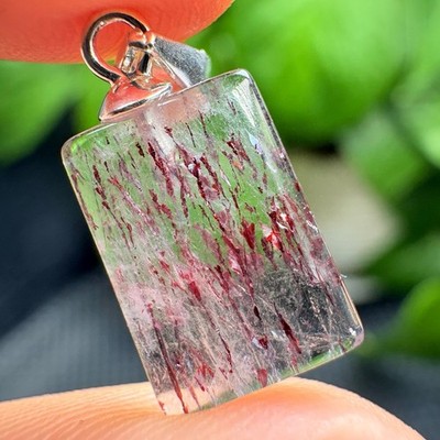 Natural strawberry super seven-square pendant