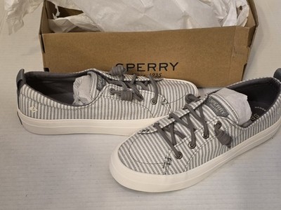 Womens Sperry Crest Vibe New In Box Gray Stripe Size 6.5 M
