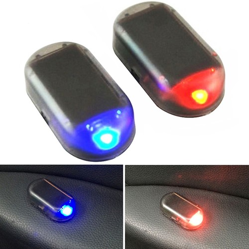 Fake Solar Car LED Alarm Light Security System Theft Warning Flash Accessories - Picture 2 of 14
