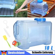 Wasserkanister Wasserbeh&auml;lter mit Hahn f&uuml;r Trinkwasser Camping Wassertank 18L DE