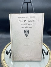 Original 1931 New Plymouth Instruction Booklet