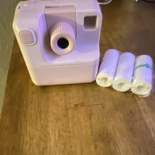 White Instant Camera with Film Rolls - Instant Print Camera Kit