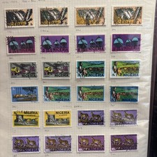 Large Collection of Nigerian Postage Stamps in Binder