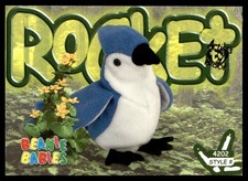 1999 Beanie Babies 2nd Edition Series 4 Rocket the Blue Jay  Artist Proof #223