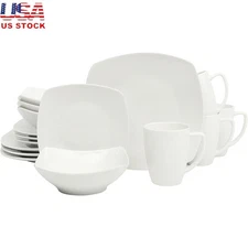 Classic Square Dinnerware Set Service 4 AB Grade Porcelain Zen Buffet Tableware