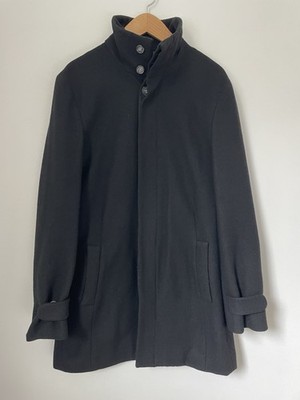 Armani Exchange Women s Black Button Coat Size S Wool Blend Italian Chic