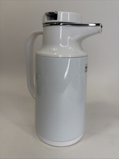 VTG Vacuum Bottle Dia Diamond Design White Thermos Made in Japan