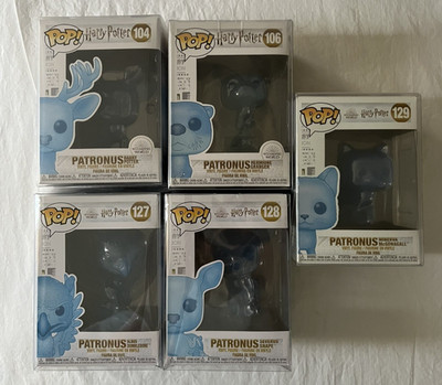 Funko Pop! Harry Potter Patronus Lot 104 106 127 128 129 Figurine Set Protectors