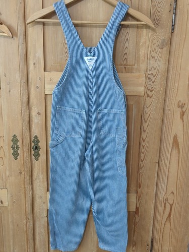 Vintage OshKosh B'gosh Vestbak Railroad Stripe Denim Overalls Size 6 - Picture 4 of 6