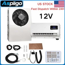 12V Electric Truck Air Conditioner Split Truck RV A/C Kit 12000 BTU Metal Shell