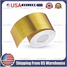 Intake Heat Reflective Tape Wrap Self Adhesive High Temperature Gold 2"33Ft US