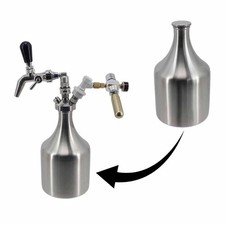 Leichter Bierkrug aus Edelstahl f&uuml;r kohlens&auml;urehaltiges Bier