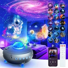 Joyty Constelations Planetarium Galaxy Projector with Bluetooth - Grey