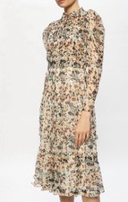 Ulla Johnson NEW Beatrice Ruffle Tiered Silk Midi Dress In Gardenia Size 6