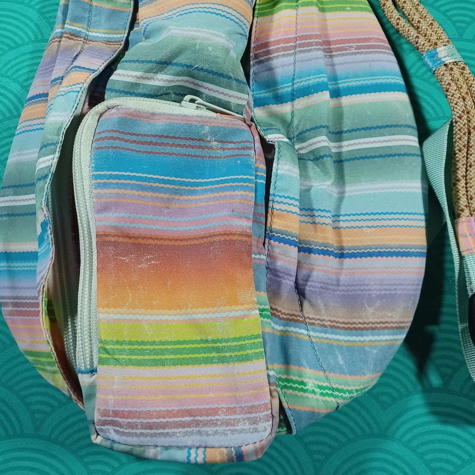 KAVU оригинальный веревки слинга сумка многоцветный через плечо рюкзак в полоску - Изображение 4 из 4