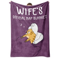 Valentines Wife Gifts from Husband - Gifts for Her Blanket, 60"x50" Purple