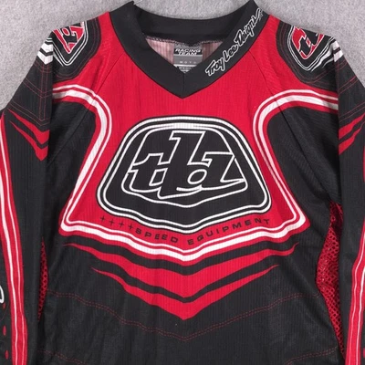 Troy Lee Designs Vtg USA Jersey Black Red Moto Racing Team Shirt Mens Medium - Image 1 of 4