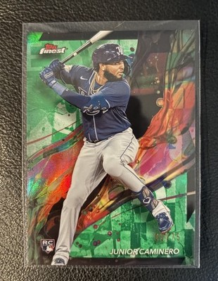 2024 Topps Finest Junior Caminero RC Green Refractor/75 #24 Rays