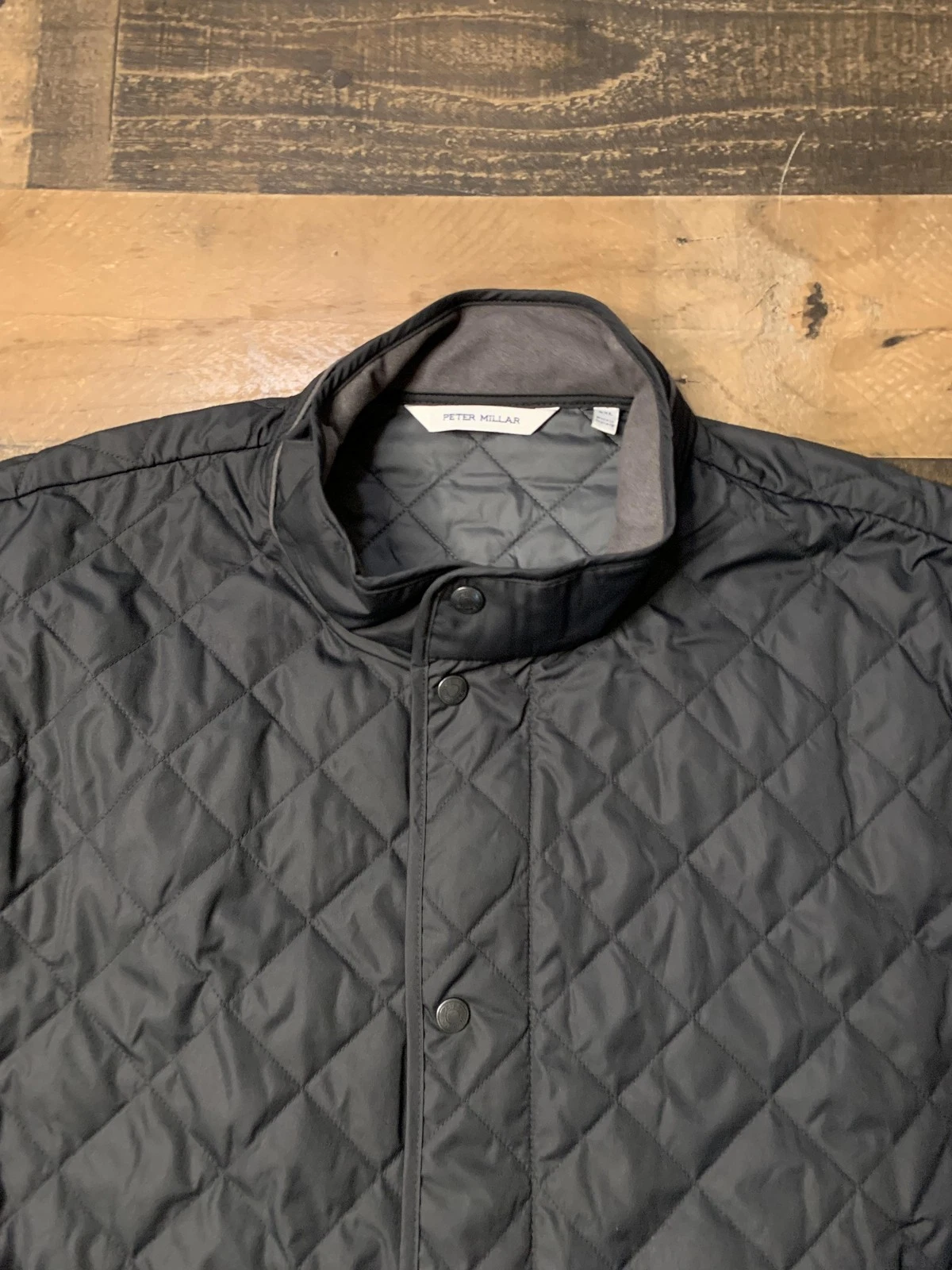 Peter Millar Jacket Mens 2XL Gray Suffolk Quilted Water Resistant Insulated