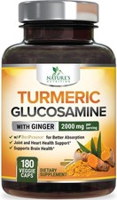 Turmeric Curcumin Supplement 2000mg, with Glucosamine Chondroitin - Ginger  95 