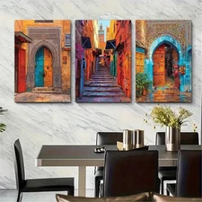 3pcs Exotic Posters Colourful Nature Perfect Wall Art Canvas Framed 50x70cm