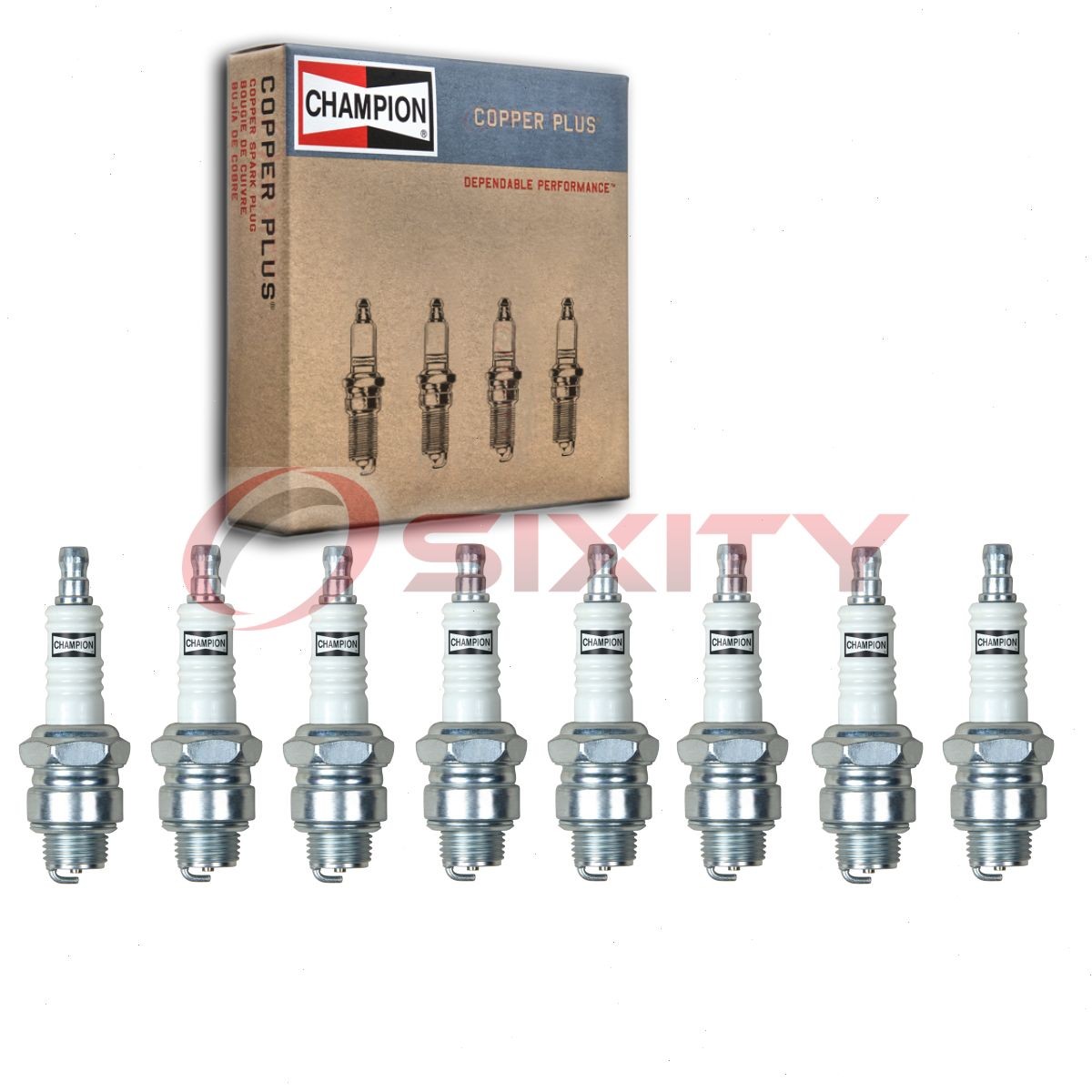 8 pc Champion Copper Plus Spark Plugs for 1959 Chevrolet 3F 4.6L V8 Ignition zc