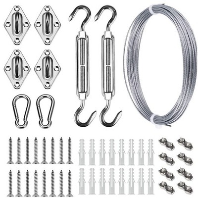 Sun Shade Hardware Kit for Rectangle and Square Sun Shade Sails Installation,...