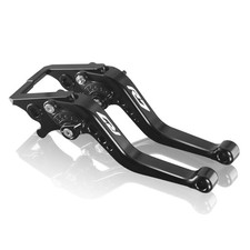 R7 CNC Motorcycle Adjustable Brake Clutch Levers Short Compatible with R7 Black