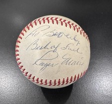 Roger Maris Signed Baseball Giles Era 3 w/ BAS JSA PSA LOAs – To Beverly