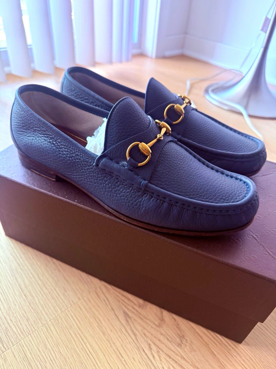 (美品) グッチ GUCCI ミュール 青 ( 底張りあり) Gucci Leather Upper Blue Dress Shoes for Men for sale | eBay
