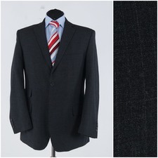 Mens Striped Blazer 42S US Size GIOVANI Dark Grey Wool Sport Coat Jacket