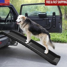 Folding Pet Ramp 62" Non Skid Dog Steps SUV Stairs Easy Storage 150lb Durable US