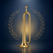 C-Note Bugle Clear Tone Gold Bugle Sturdy for Students