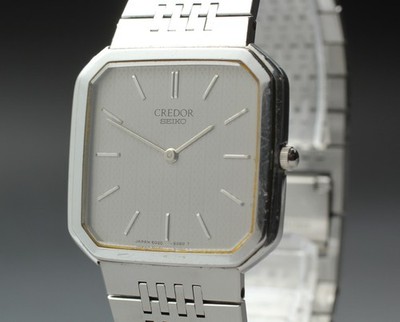 Vintage 1989 Exc+5 Seiko Credor 6020-5070 Slim Square Square Quartz Herrenuhr