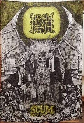 NAPALM DEATH Scum FLAG CLOTH POSTER WALL TAPESTRY BANNER Grindcore Death Metal