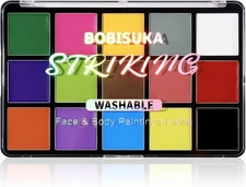 BOBISUKA Face Body Paint, 15 Color Professional 15 Palette 