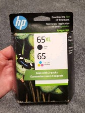 HP 65XL Black  65 Tri-Color Ink Cartridges 2-Pack 12/2023