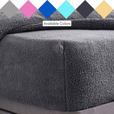 Teddy Fleece Spannbettlaken Extra Tief Kuschelig Warm Weich Bettlaken Single Double King